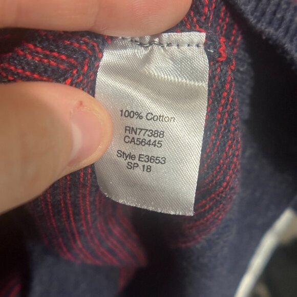 EUC J.Crew Men's Cotton Terry Striped Sweater Size Medium - Picture 8 of 10